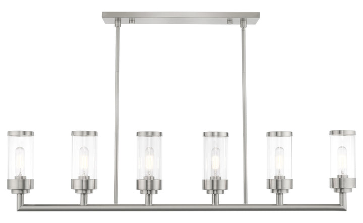 6 Light Linear Chandelier by Livex Lighting