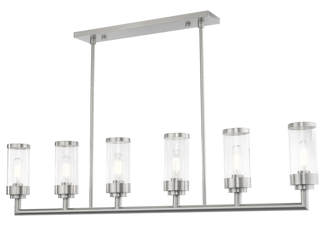 6 Light Linear Chandelier