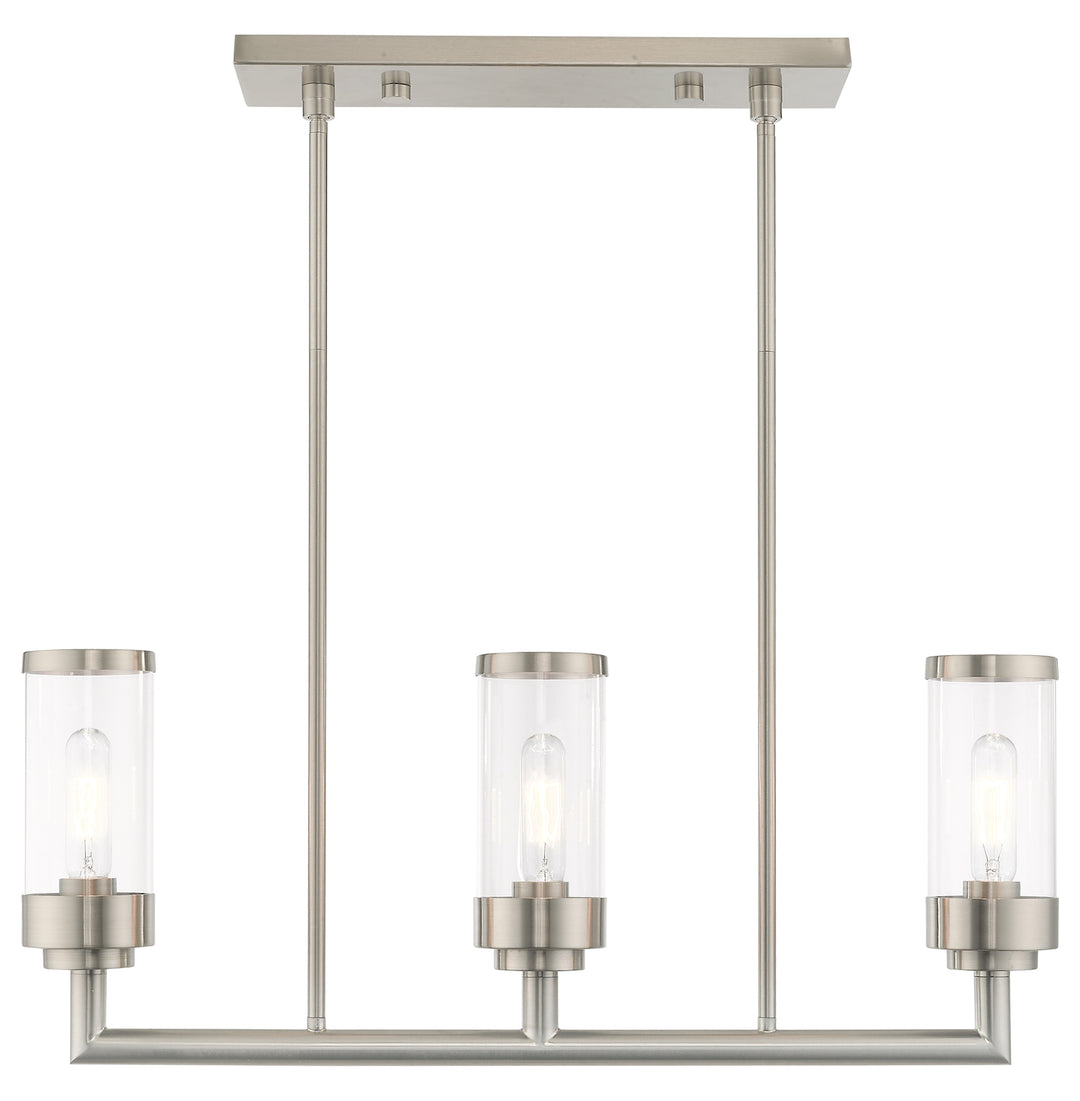 3 Light Linear Chandelier by Livex Lighting