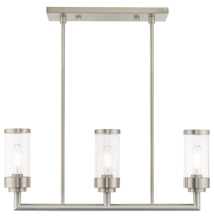 3 Light Linear Chandelier by Livex Lighting