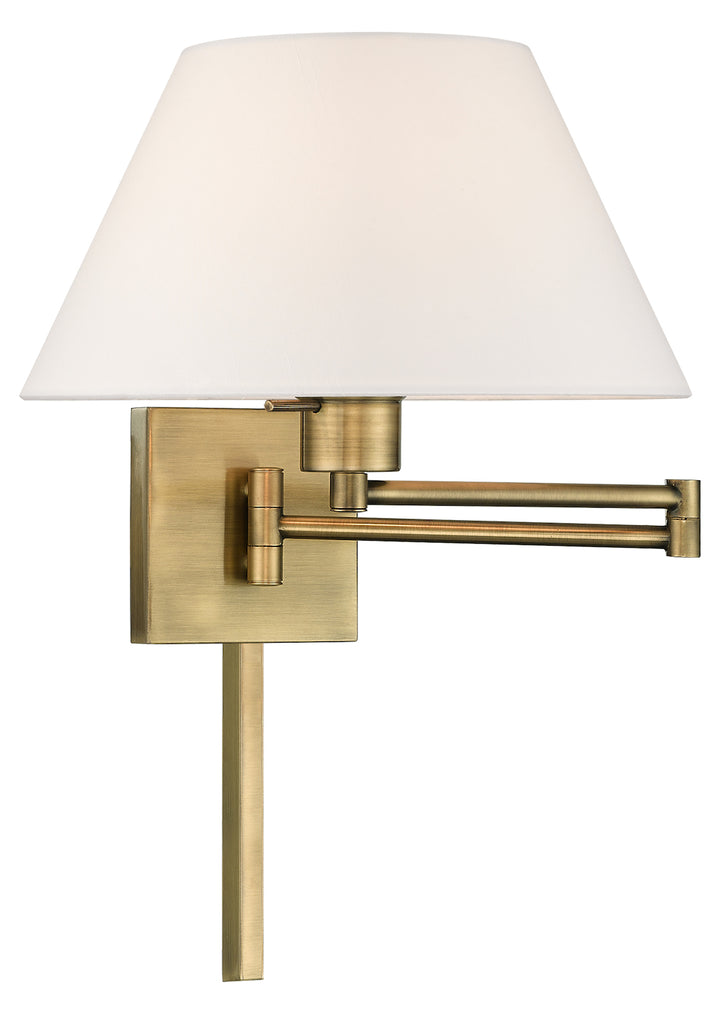 12 Inch 1 Light Swing Arm Wall Lamp by Livex Lighting