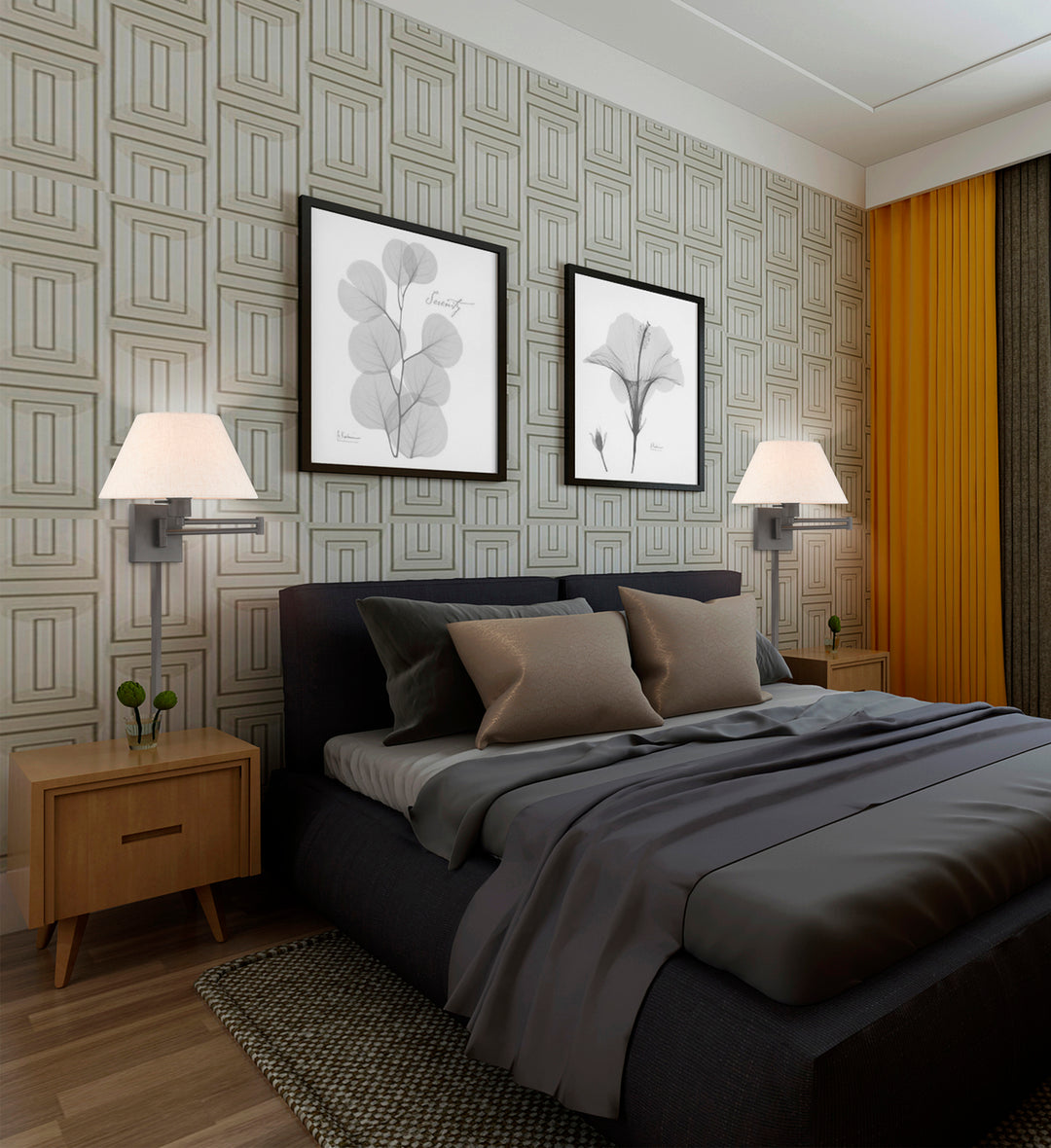 13 Inch 1 Light Swing Arm Wall Lamp