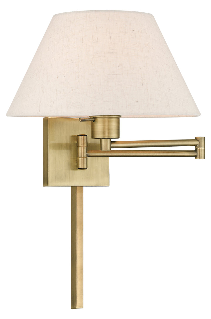 13 Inch 1 Light Swing Arm Wall Lamp by Livex Lighting