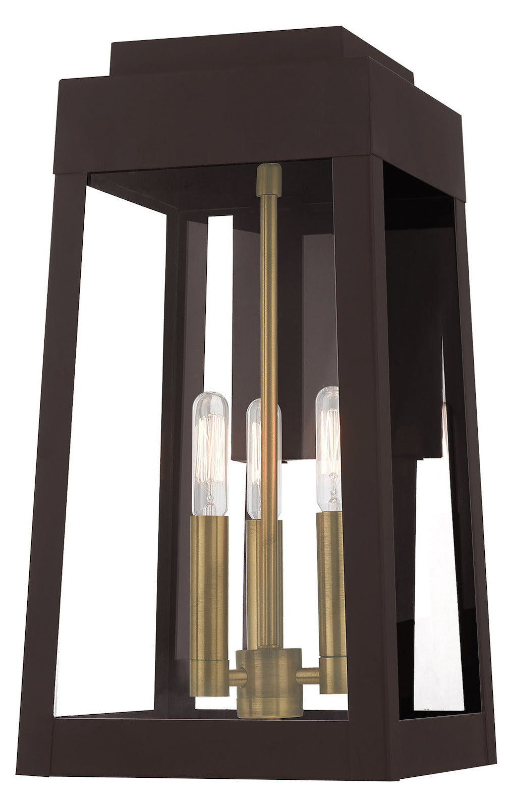 8.25 Inch 3 Light Wall Lantern by Livex Lighting