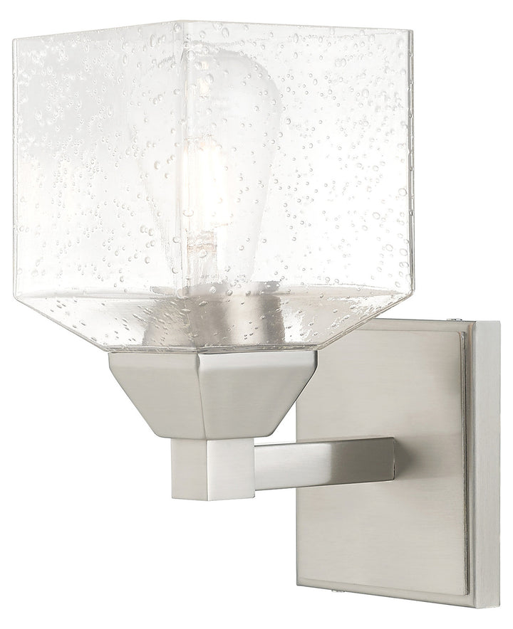 1 Light Wall Sconce With Clear Seeded Glass by Livex Lighting