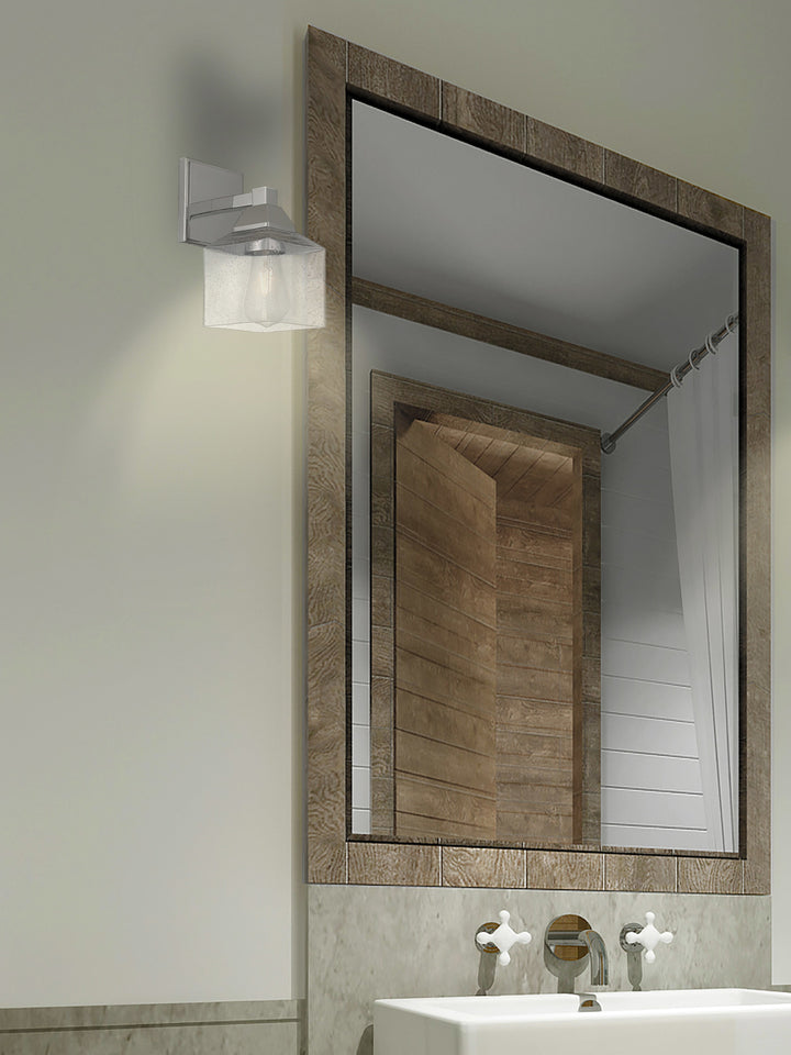 4.75 Inch 1 Light Wall Sconce With Clear Seeded Glass