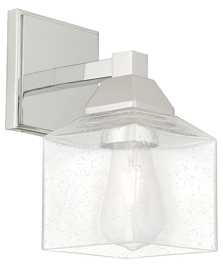 4.75 Inch 1 Light Wall Sconce With Clear Seeded Glass