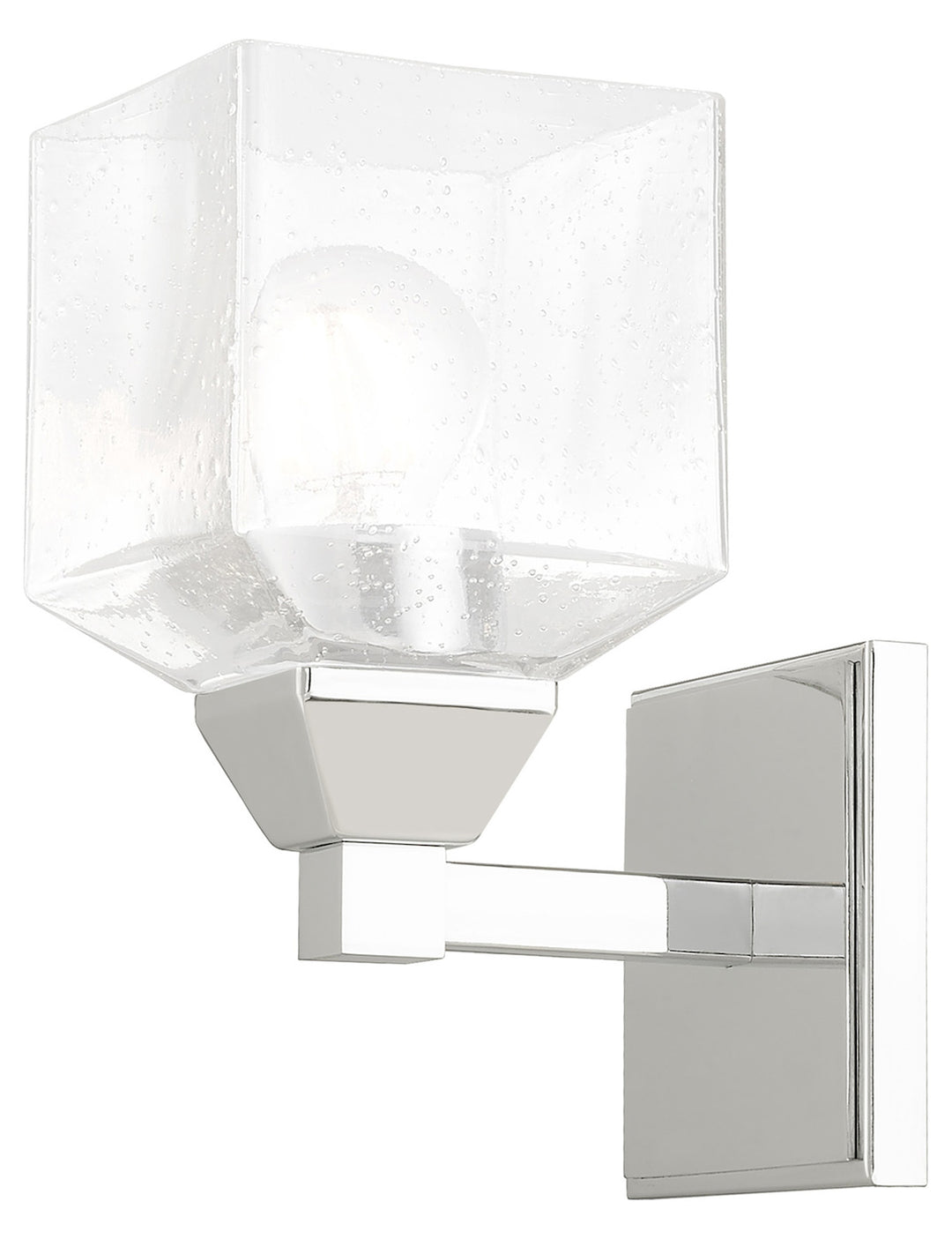 4.75 Inch 1 Light Wall Sconce With Clear Seeded Glass
