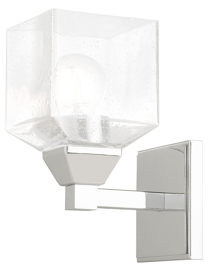 4.75 Inch 1 Light Wall Sconce With Clear Seeded Glass