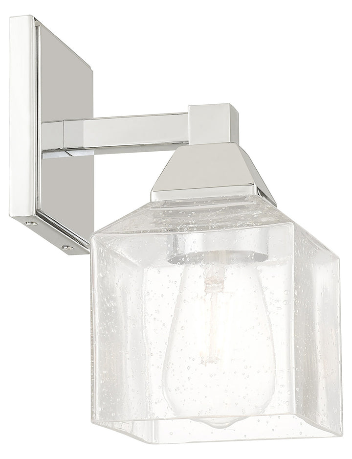 4.75 Inch 1 Light Wall Sconce With Clear Seeded Glass