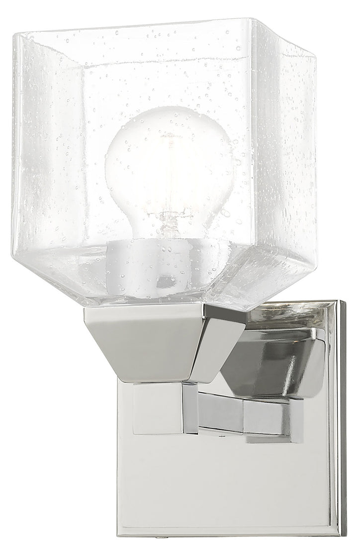 4.75 Inch 1 Light Wall Sconce With Clear Seeded Glass