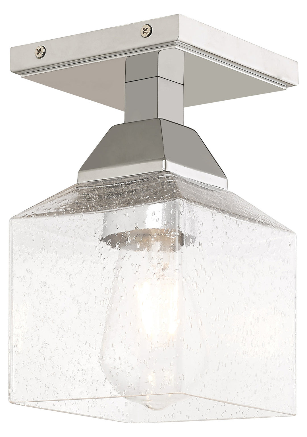 4.75 Inch 1 Light Ceiling Mount With Clear Seeded Glass by Livex Lighting