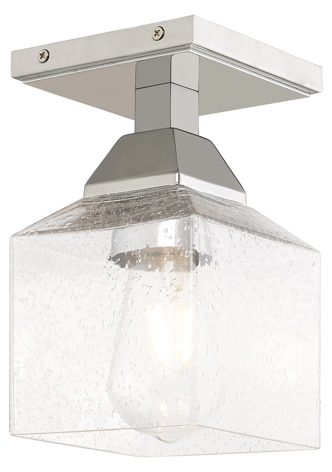 4.75 Inch 1 Light Ceiling Mount With Clear Seeded Glass by Livex Lighting