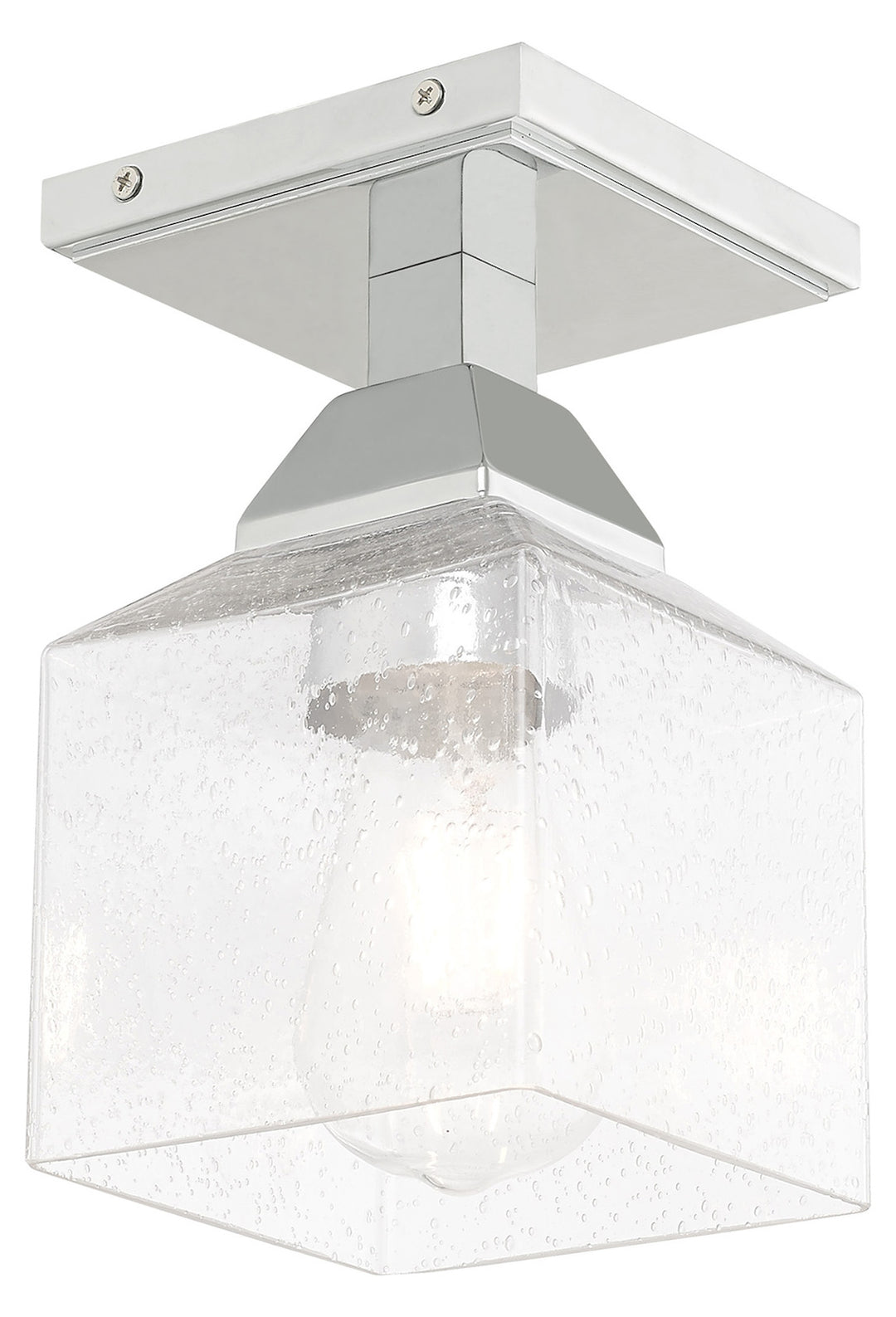 4.75 Inch 1 Light Ceiling Mount With Clear Seeded Glass