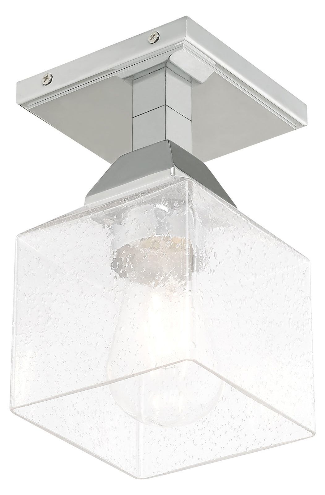 4.75 Inch 1 Light Ceiling Mount With Clear Seeded Glass