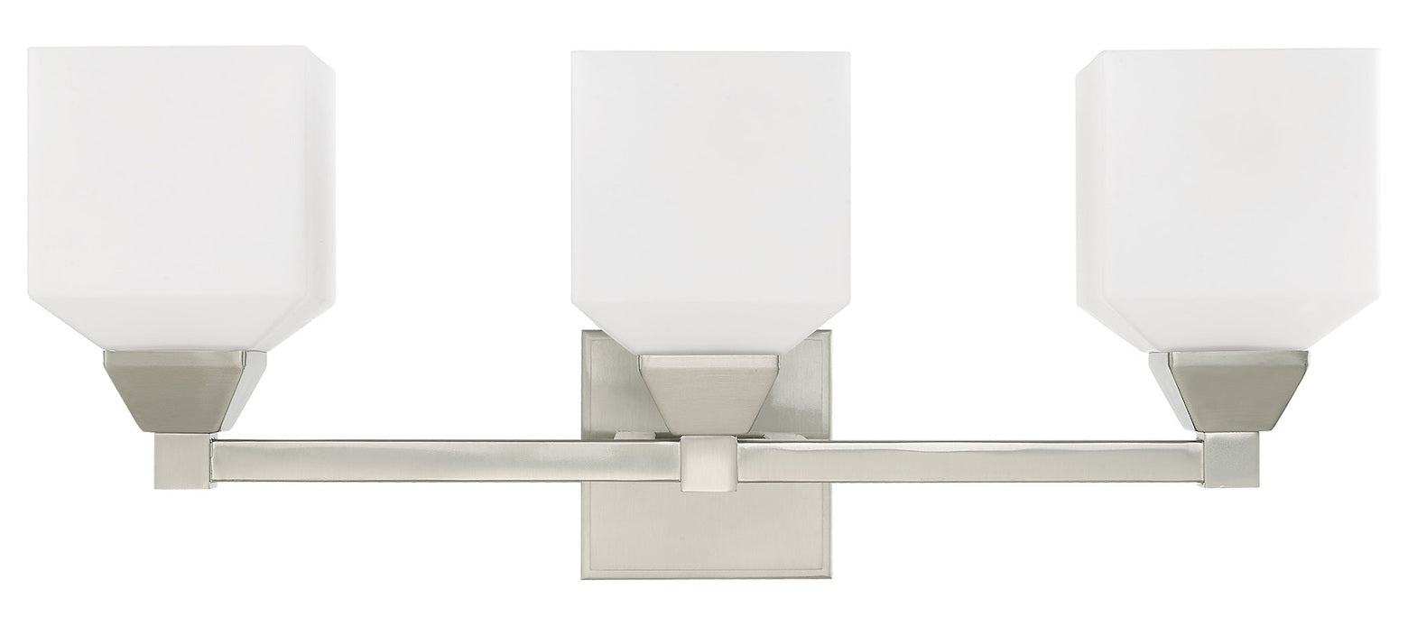 23 Inch 3 Light Bath Vanity With Opal White Glass