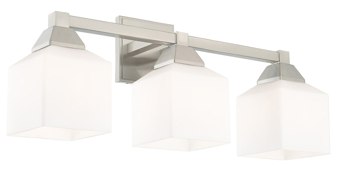 23 Inch 3 Light Bath Vanity With Opal White Glass