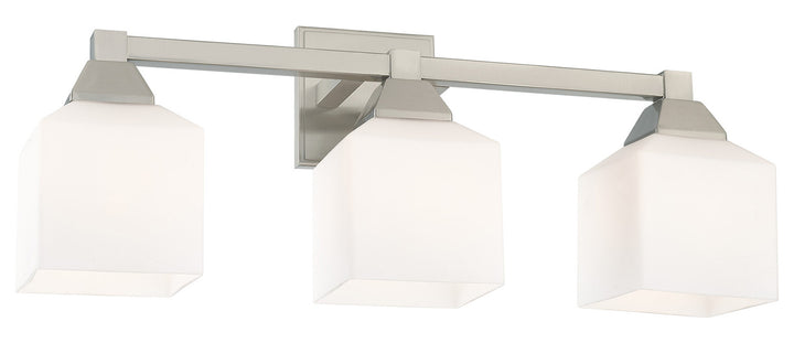 23 Inch 3 Light Bath Vanity With Opal White Glass