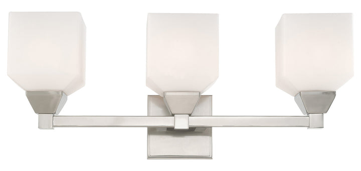 23 Inch 3 Light Bath Vanity With Opal White Glass