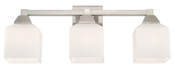 23 Inch 3 Light Bath Vanity With Opal White Glass