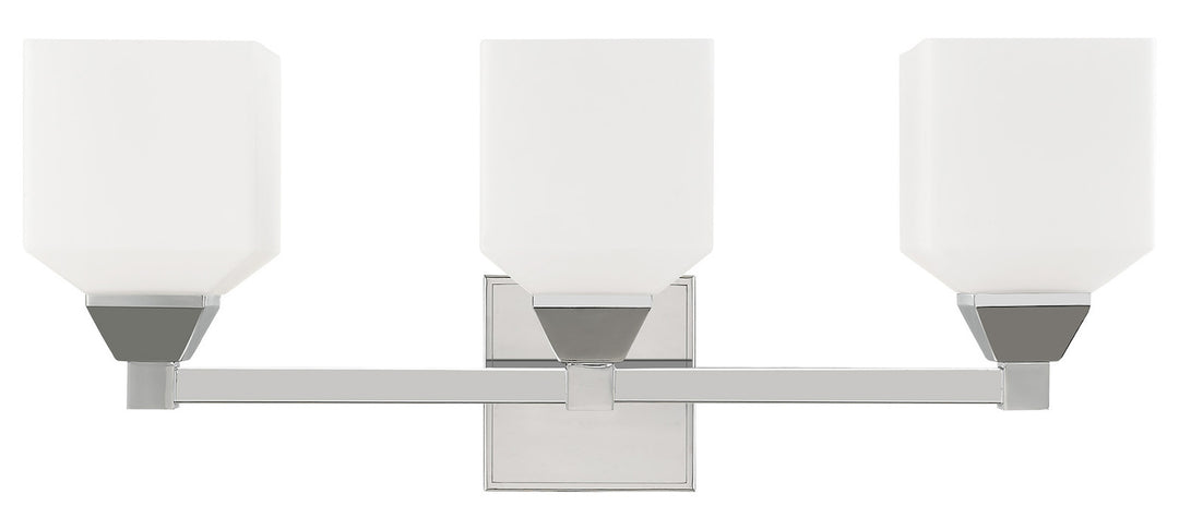 3 Light Bath Vanity With Opal White Glass