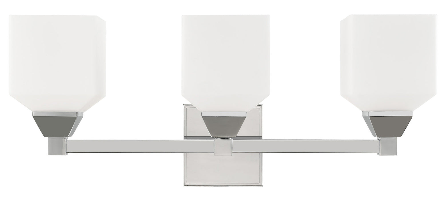 3 Light Bath Vanity With Opal White Glass