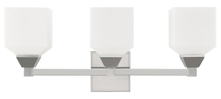3 Light Bath Vanity With Opal White Glass