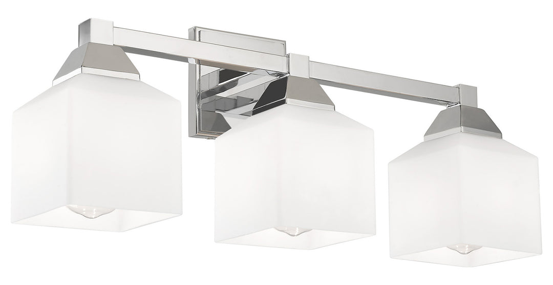 3 Light Bath Vanity With Opal White Glass