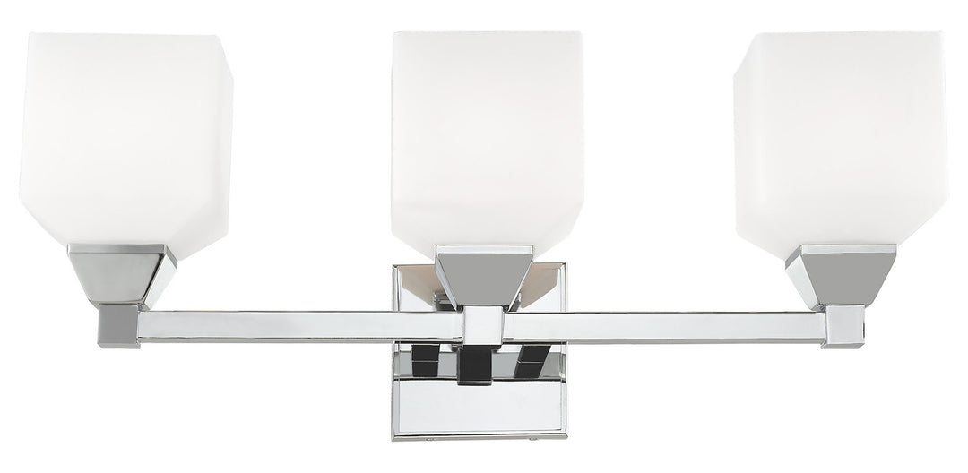 3 Light Bath Vanity With Opal White Glass