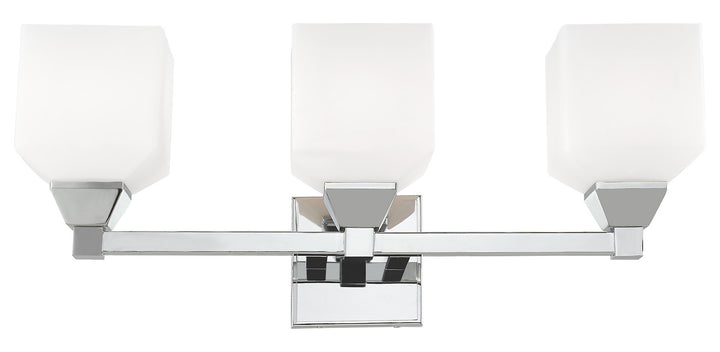 3 Light Bath Vanity With Opal White Glass