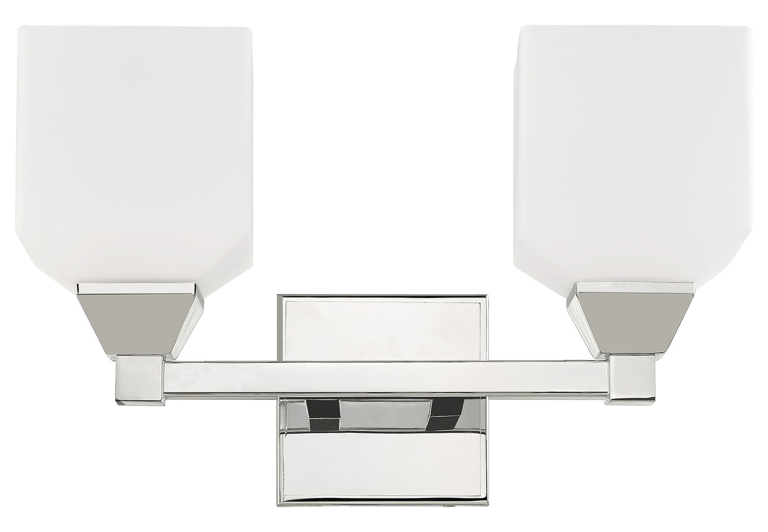 2 Light Bath Vanity With Opal White Glass