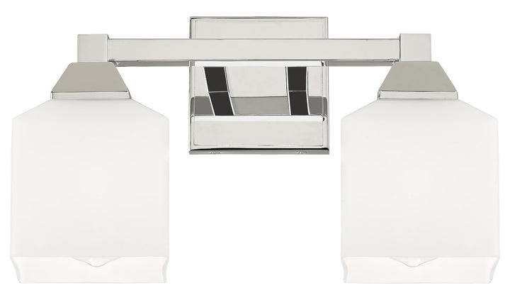 2 Light Bath Vanity With Opal White Glass