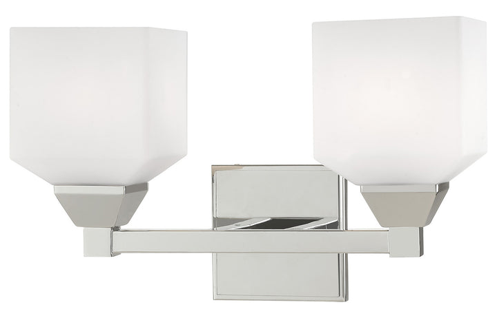 2 Light Bath Vanity With Opal White Glass