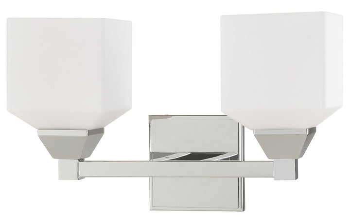 2 Light Bath Vanity With Opal White Glass