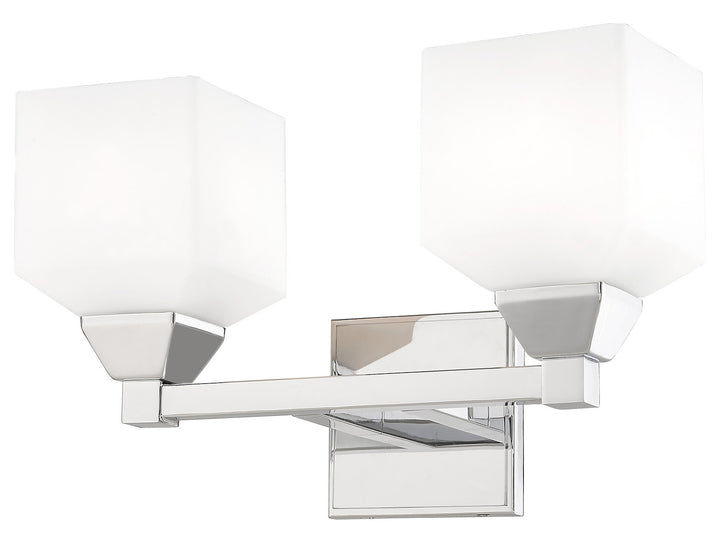 2 Light Bath Vanity With Opal White Glass
