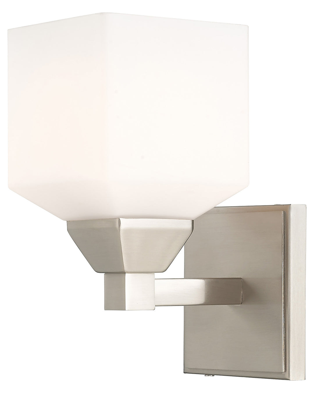 4.75 Inch 1 Light Wall Sconce With Opal White Glass by Livex Lighting