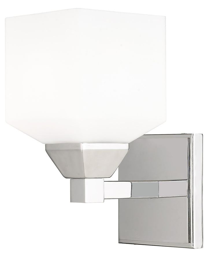1 Light Wall Sconce With Opal White Glass by Livex Lighting