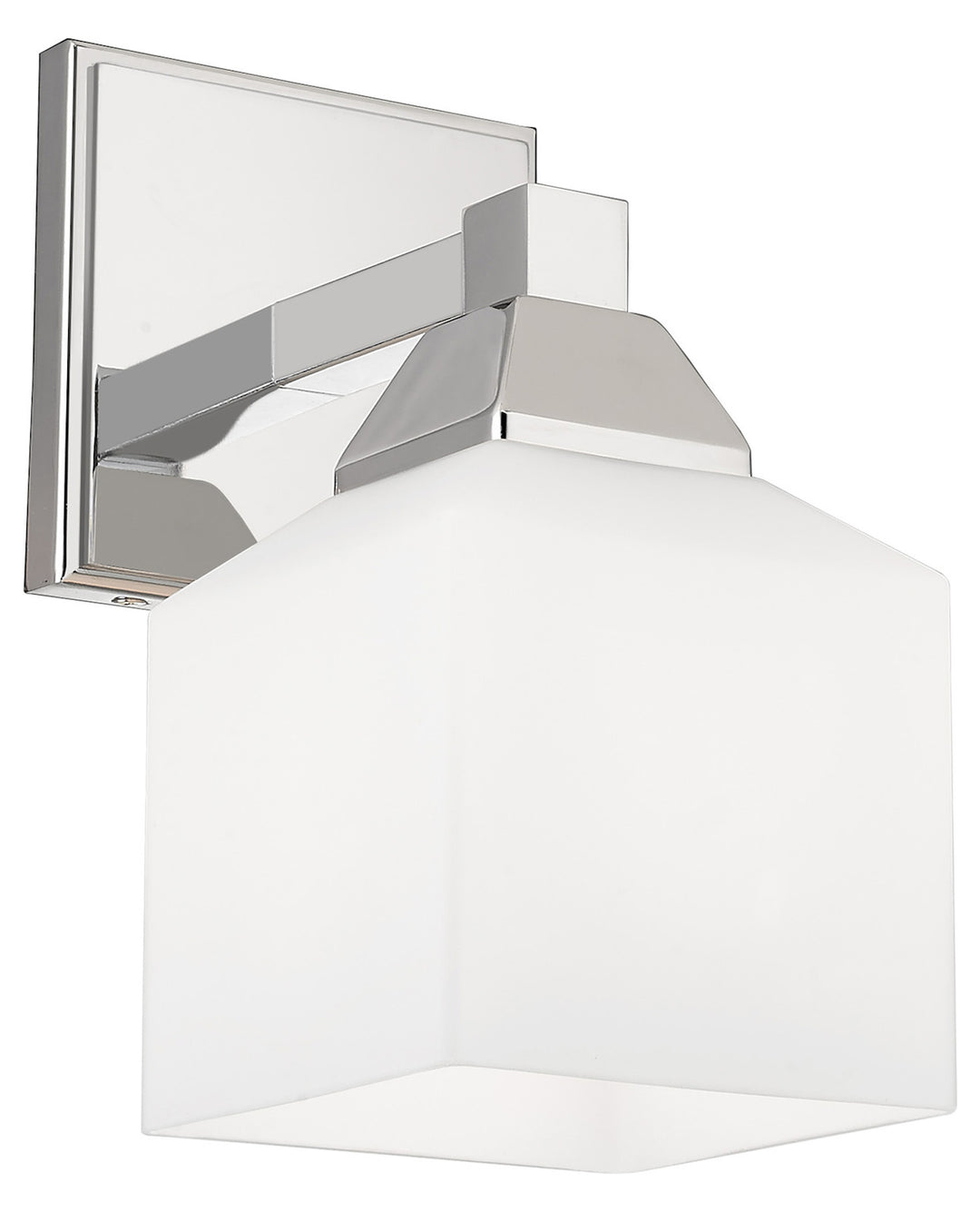 1 Light Wall Sconce With Opal White Glass
