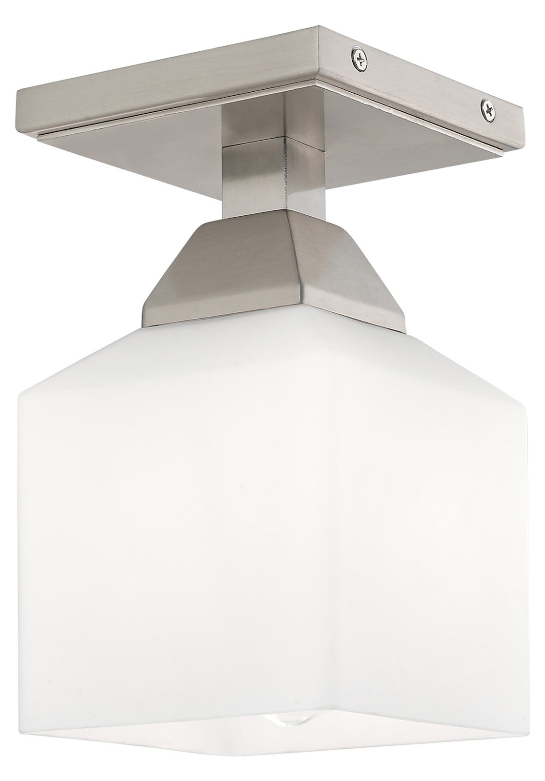 4.75 Inch 1 Light Ceiling Mount With Opal White Glass by Livex Lighting