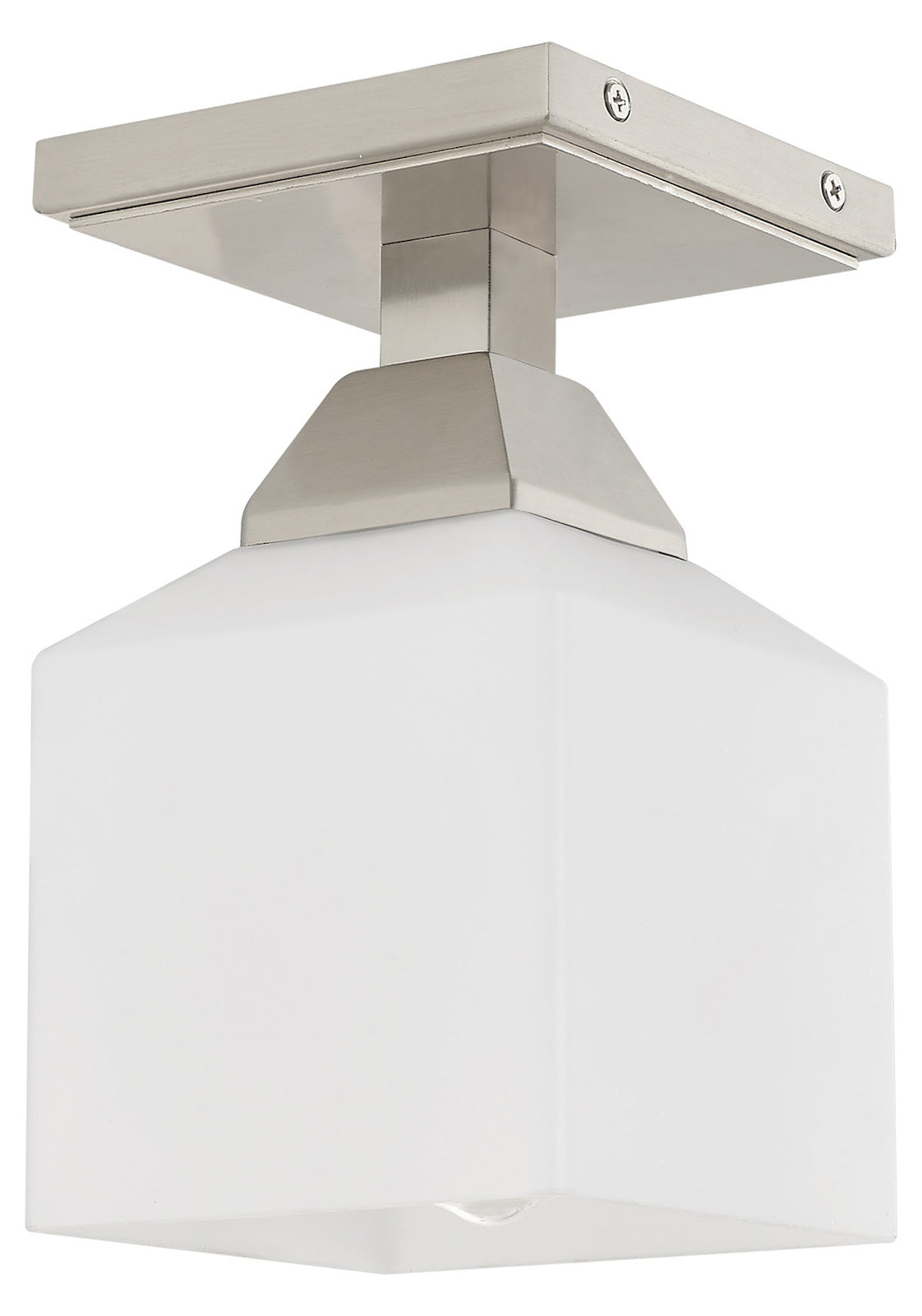 4.75 Inch 1 Light Ceiling Mount With Opal White Glass