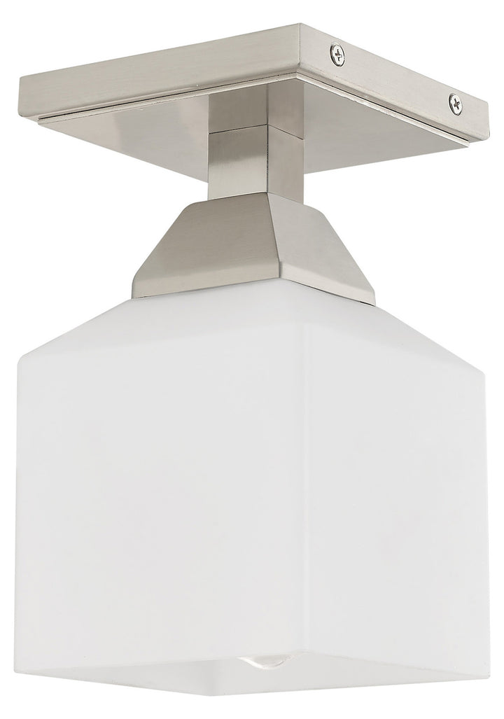4.75 Inch 1 Light Ceiling Mount With Opal White Glass