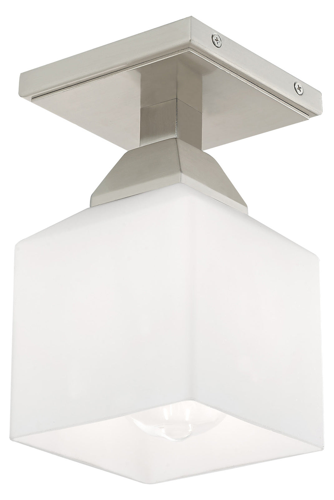 4.75 Inch 1 Light Ceiling Mount With Opal White Glass