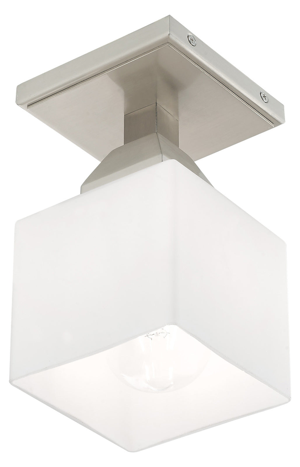 4.75 Inch 1 Light Ceiling Mount With Opal White Glass