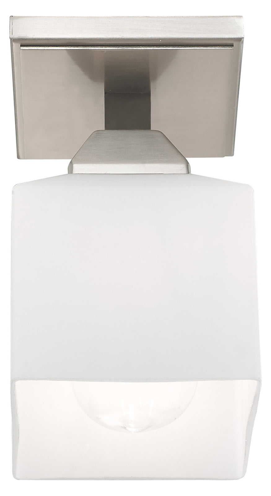 4.75 Inch 1 Light Ceiling Mount With Opal White Glass