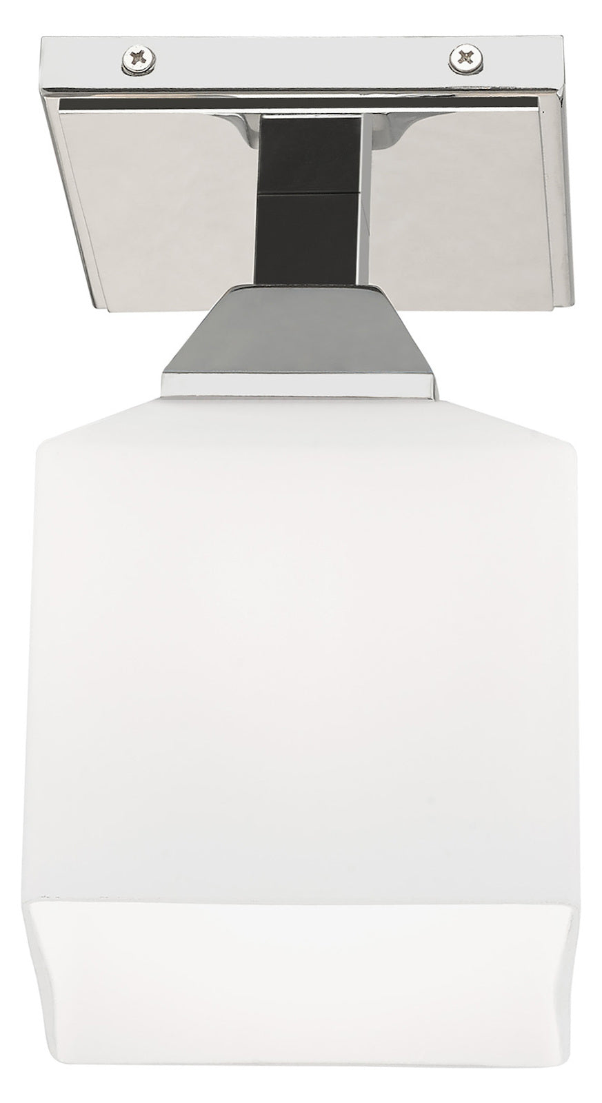 1 Light Ceiling Mount With Opal White Glass