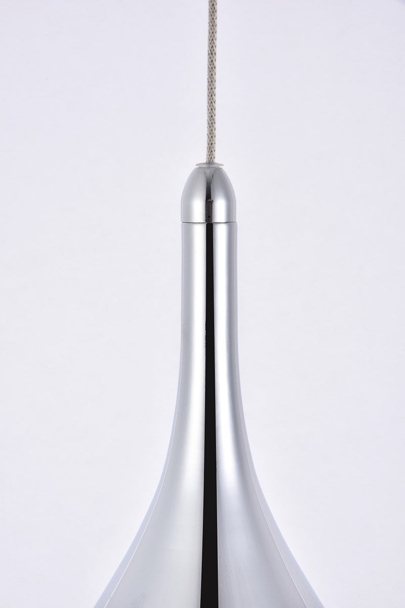 Collection LED 1-light pendant 5 in x 9in chrome finish