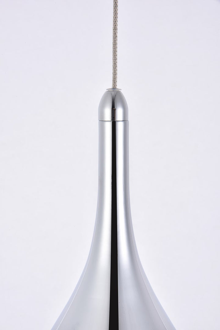 Collection LED 1-light pendant 5 in x 9in chrome finish