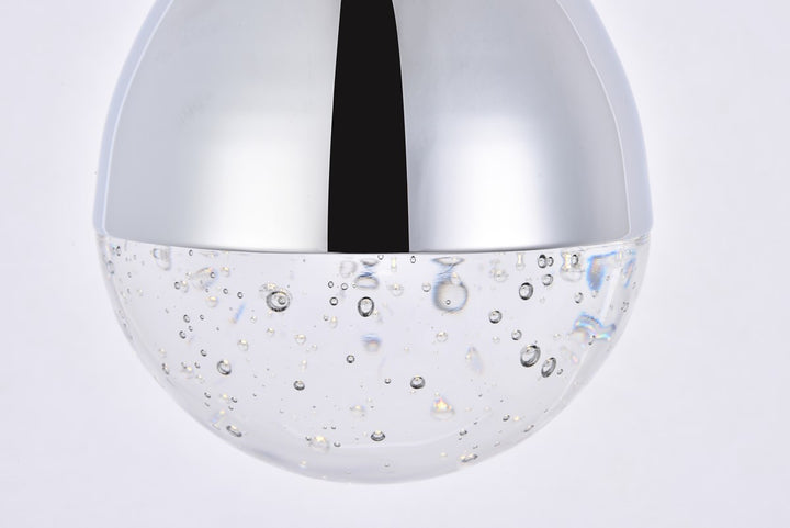 Collection LED 1-light pendant 5 in x 9in chrome finish