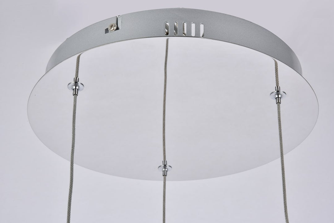 Collection LED 3-light chandelier 12in x 9in chrome finish