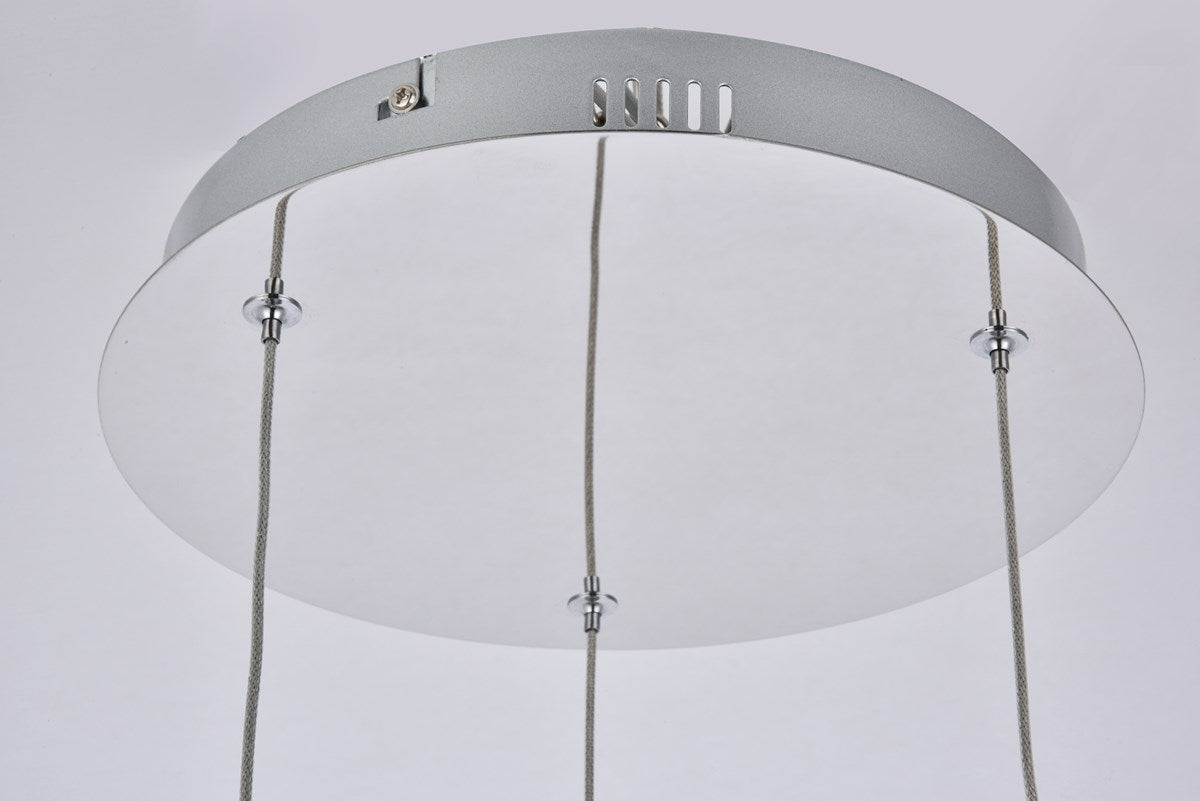 Collection LED 3-light chandelier 12in x 9in chrome finish
